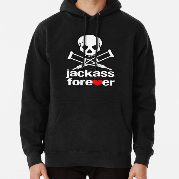 Jackass Forever Skull And Crutches Pullover Hoodie RB1309 product Offical jackass Merch