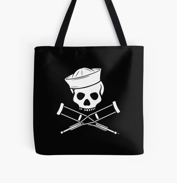 Jackass Sailor Skull & Crossbones Logo All Over Print Tote Bag RB1309 product Offical jackass Merch